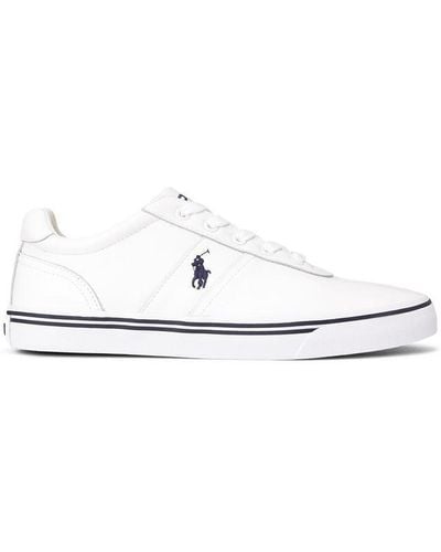 Polo Ralph Lauren Leather Hanford Low Top Trainers - White
