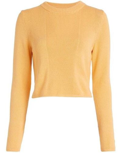 Calvin Klein Loose Knitted Jumper - Yellow