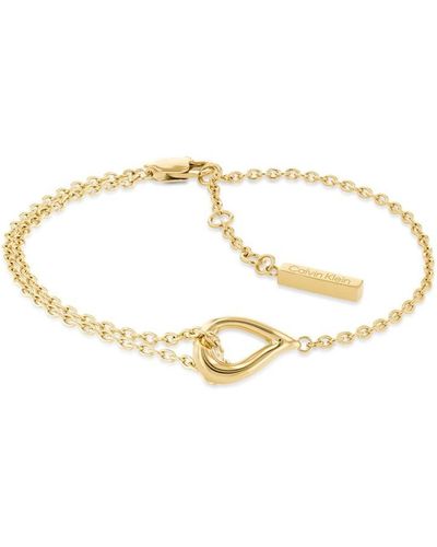 Calvin Klein Ladies Gold Tone Bracelet 35000077 - Metallic