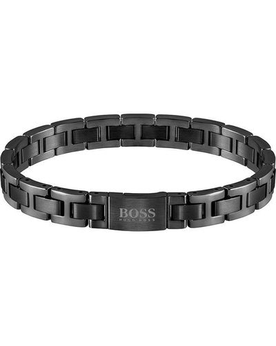 BOSS Gents Metal Link Essentials Bracelet - Metallic