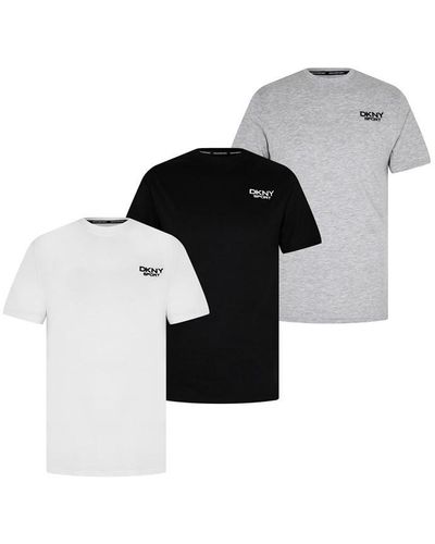 DKNY 3 Pack Embroidered Logo T-shirt - Black