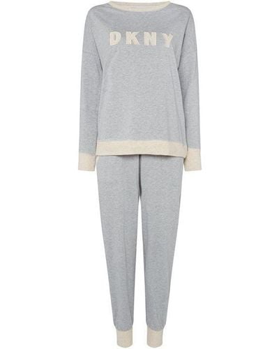 DKNY Logo Sweat And jogger Set - Grey