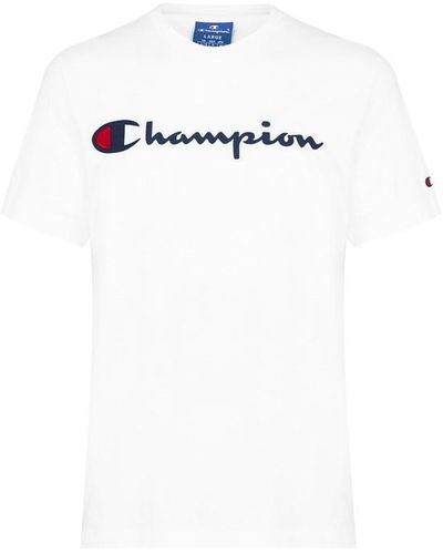 Champion Logo T Shirt - White
