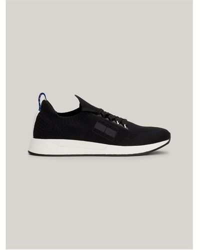 Tommy Hilfiger Elevated Knit Runner Trainers - Black