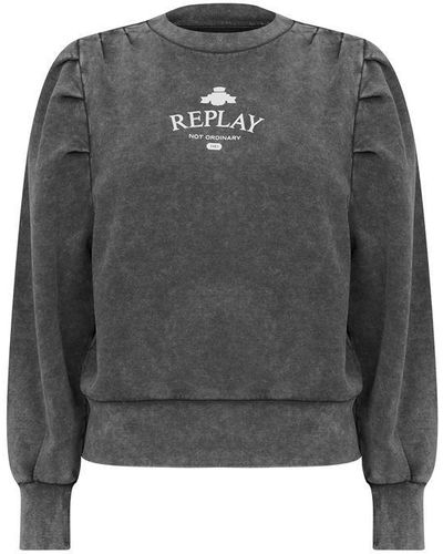 Replay Centre Logo Jumper - Grey