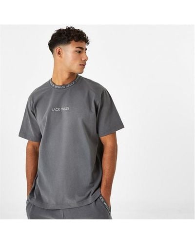 Jack Wills Jacquard T-shirt - Grey