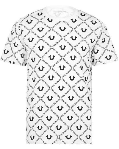 True Religion S Logo T-shirt White/black L