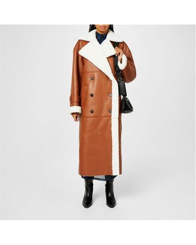 HUGO Mafalu Coat Ld34 - Brown