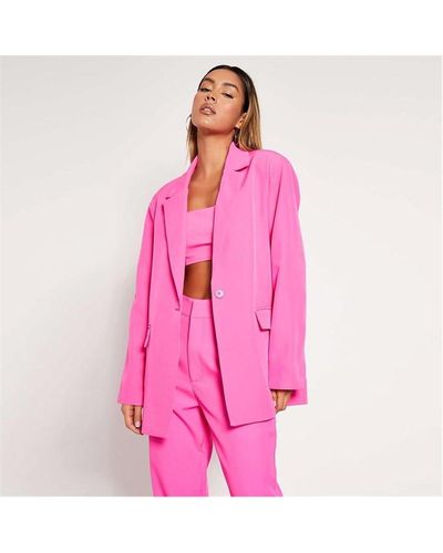 I Saw It First Woven Single Breasted Tailored Blazer - Pink