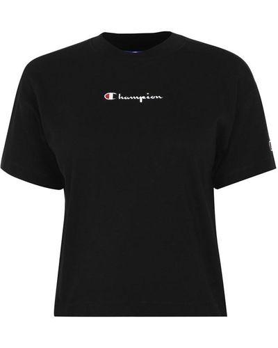 Champion Script T Shirt - Black