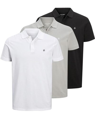 Jack & Jones 3-pack Short Sleeve Polo Shirt - Black