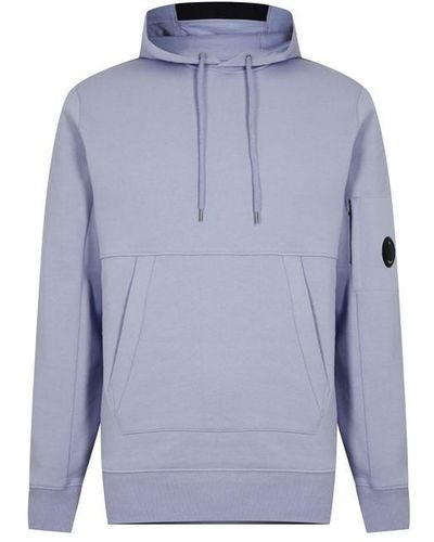 C.P. Company Diagonal Raised Fleece Hoodie - Blue