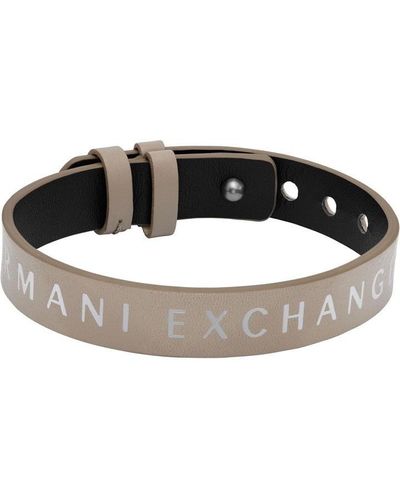 Armani Exchange Gents Brown Reversible Bracelet - Black