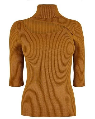 DKNY Cut Out Jumper - Brown