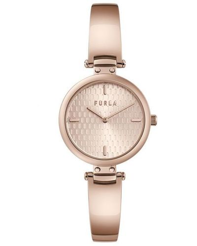 Furla New Pin Rose Gold Watch Ww00018007l3 - Metallic
