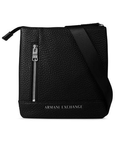 Armani Exchange 's Flat Crossbody - Black