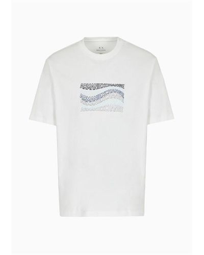 Armani Exchange Graphic Logo T Shirt - White