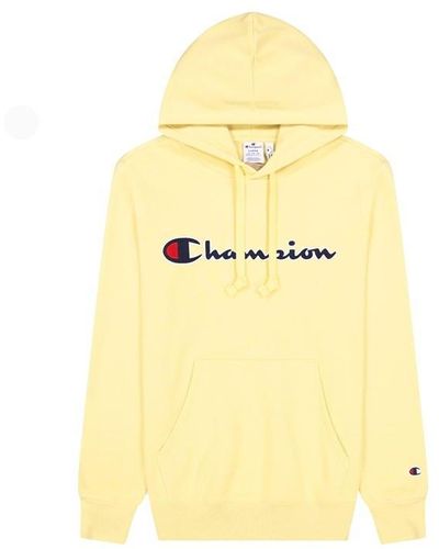 Champion Basic Logo Hoodie - Yellow