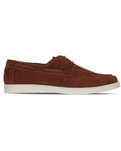 Fabric Suede Lace Up Sn99 - Brown