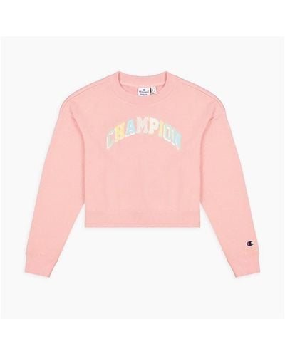 Champion Crop Collegiate Sweatshirt - Pink