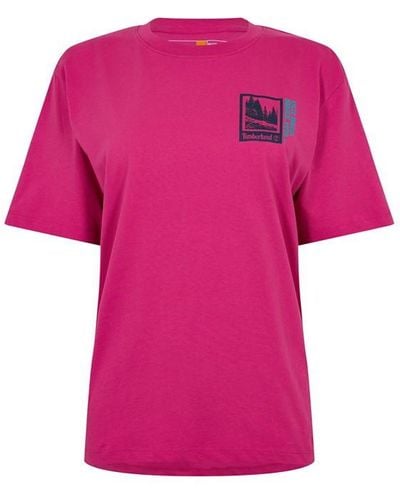 Timberland Here Back Graphic T-shirt - Pink