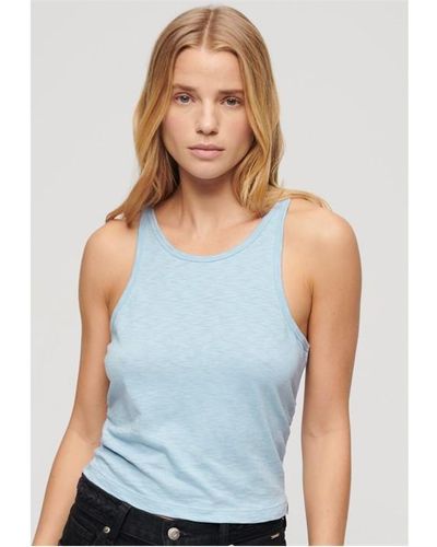 Superdry Ruched Tank Ld43 - Blue