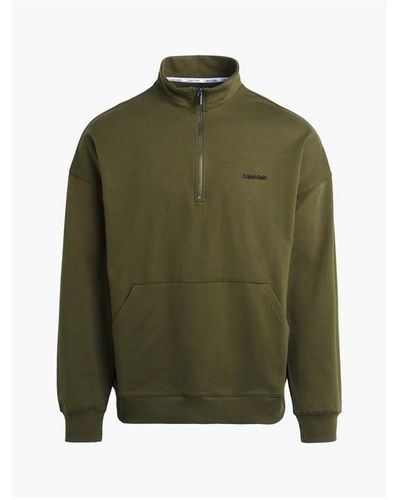 Calvin Klein Quarter Zip Lounge Sweatshirt - Green