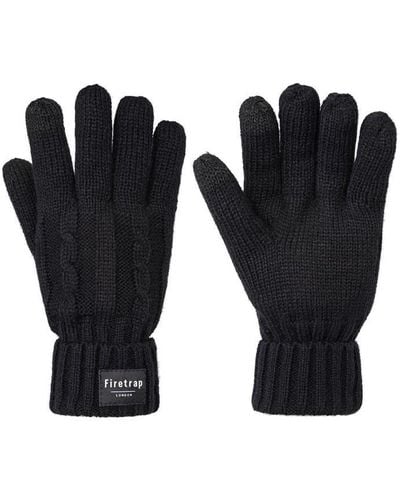 Firetrap Knit Glove Ld41 - Black