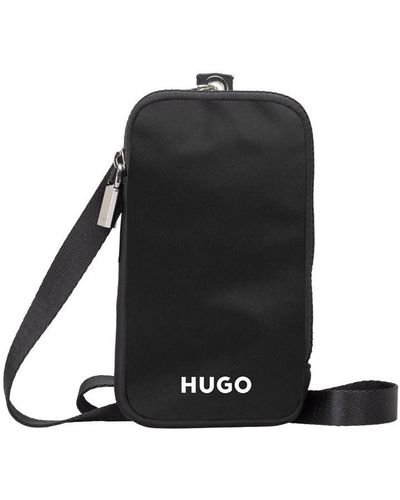 HUGO Bel Nylon Phone Bag - Black