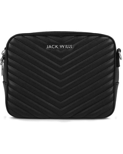 Jack Wills Quilted Camera Bag - Black