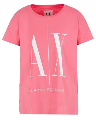 Armani Exchange Lrg Lgo Tee Ld42 - Pink