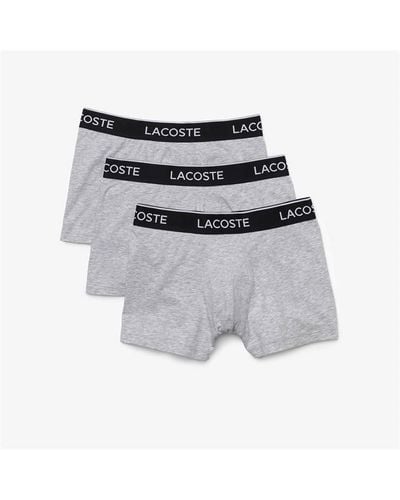 Lacoste 3 Pack Boxer Shorts - Grey