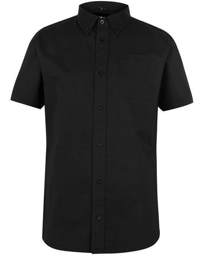 Firetrap Classic Oxford Short Sleeve Shirt - Black