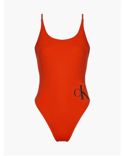 Calvin Klein Swimwear INTENSE POWER SCOOP BACK ONE PIECE - Swimsuit -  purple/pink 