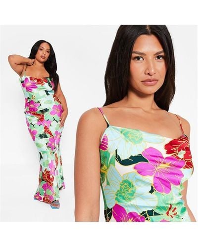 I Saw It First Printed Cami Cowl Neck Maxi Dress - Multicolour