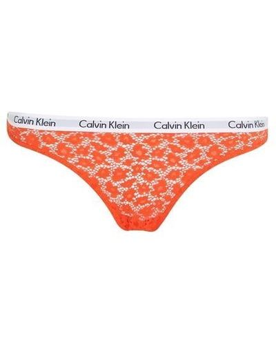 Calvin Klein Caros Lace Bikini Briefs - Red