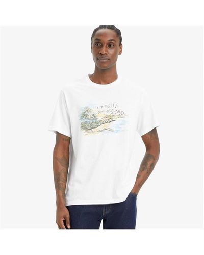 Levi's Ss Relaxed Fit Tee Coastal Hea - White