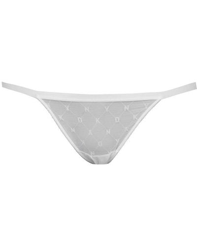 DKNY Mono Mesh Bikini Briefs - White