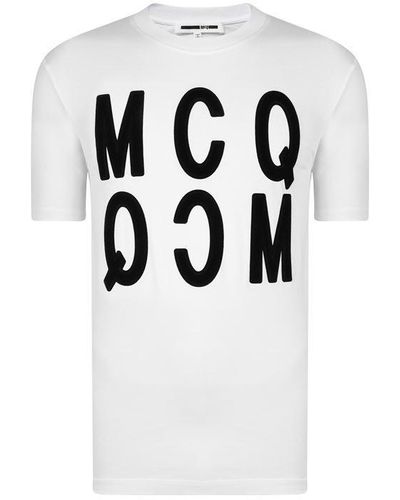 McQ Velvet Logo T Shirt - Black