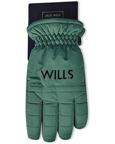 Jack Wills Ski Gloves Ld41 - Green
