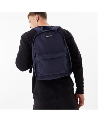 Jack Wills Core Nylon Backpack - Blue