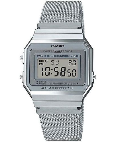 G-Shock Collection Watch Silver And Lcd A700wem-7aef - Grey