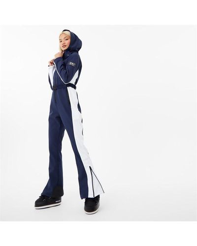 Jack Wills Stripe Ski Suit - Blue