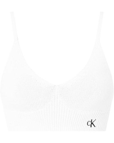 Calvin Klein Knitted Bralette - White