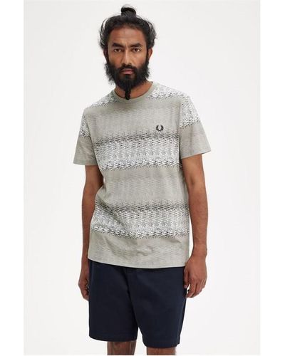 Fred Perry Fred Wave Tee Sn42 - Grey