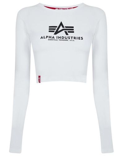 Alpha Industries Alpha Bsc Cropped Ls Ld34 - White