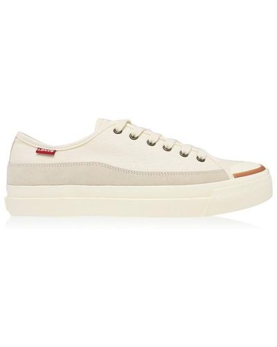 Levi's Square Canvas Low Trainers - Natural