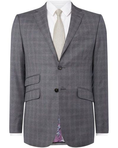 Ted Baker Ariste Slim Fit Sterling Check Suit Jacket - Grey