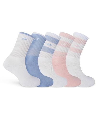 Jack Wills Hitchly Crew Socks 5 Pack - Blue