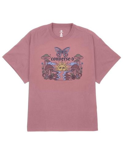 Converse Bloom Skate T Shirt - Purple